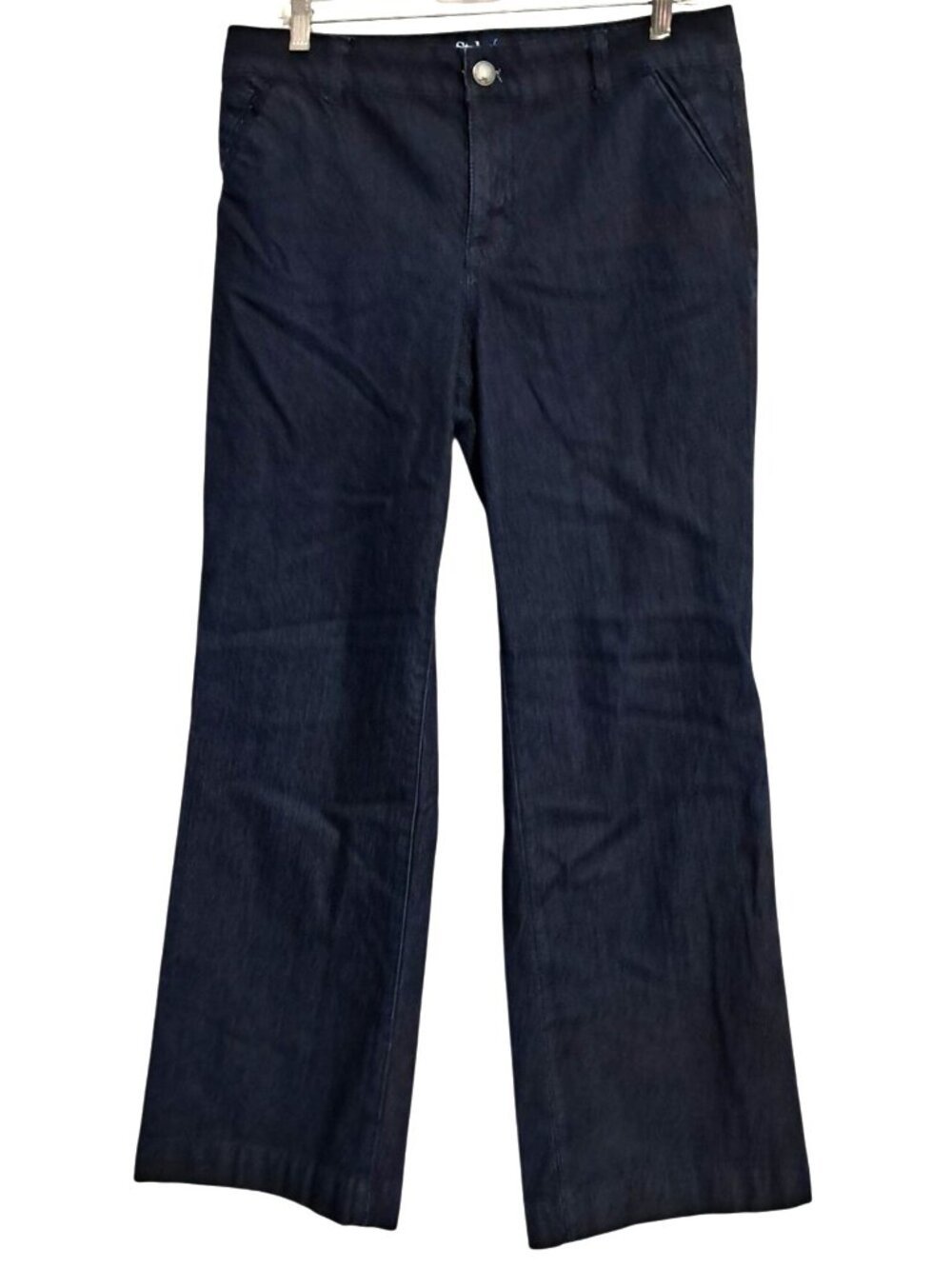 Style & Co Wide Leg Jeans‎ Womens Size 12 ? Petite Tummy Control Jeans Dark Wash